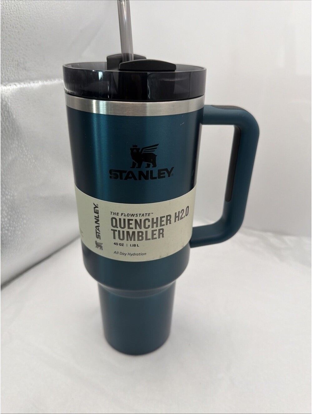 Stanley Quencher H2.0 FlowState 40oz Balsam Glow Tumbler NWT Straw Handle